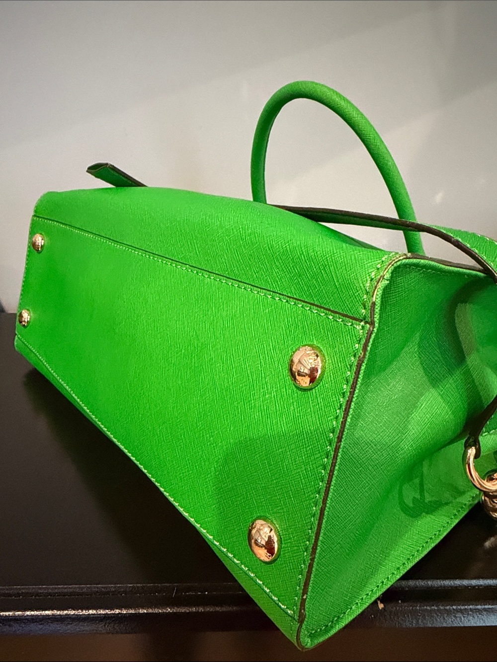 Michael Kors Hamilton Large Saffiano Leather Tote - Green - Picture 7 of 10